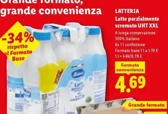 Latteria Latte parzialmente scremato UHT XXL