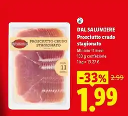 Lidl Dal Salumiere Prosciutto crudo stagionato offerta