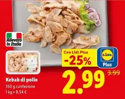 Lidl Kebab di pollo offerta