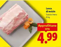 Lidl Lonza di maiale offerta