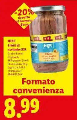 Lidl NIXE Filetti di acciughe XXL offerta
