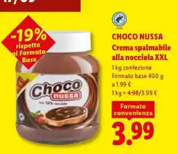 Lidl Choco Nussa Crema spalmabile alla nocciola XXL offerta