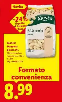 Lidl ALESTO Mandorle pelate XXL offerta