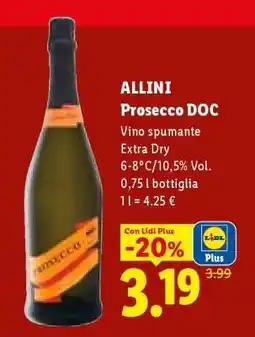Lidl ALLINI Prosecco DOC offerta