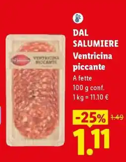 Lidl Dal Salumiere Ventricina piccante offerta