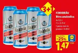 Lidl Finkbräu Birra analcolica offerta
