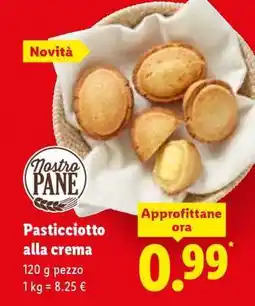 Lidl Pasticciotto alla crema offerta