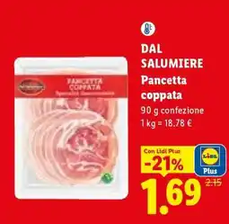 Lidl Dal Salumiere Pancetta coppata offerta