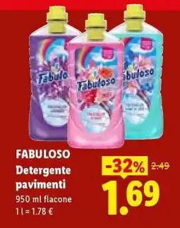 Lidl Fabuloso Detergente Pavimenti offerta