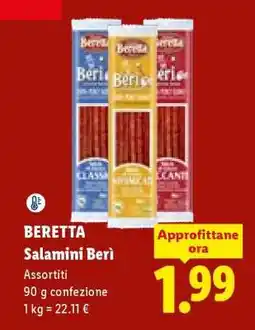 Lidl Beretta Salamini Beri offerta
