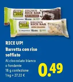 Lidl RICE UP! Barretta con riso soffiato offerta