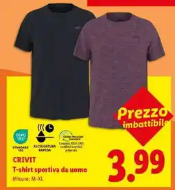 Lidl CRIVIT T-shirt sportiva da uomo offerta