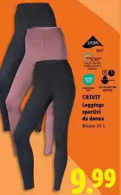 Lidl CRIVIT Leggings sportivi da donna offerta