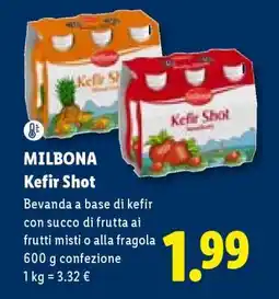 Lidl MILBONA Kefir Shot offerta