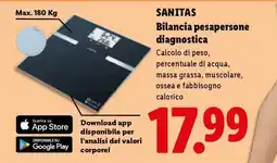 Lidl sanitas Bilancia pesapersone diagnostica offerta