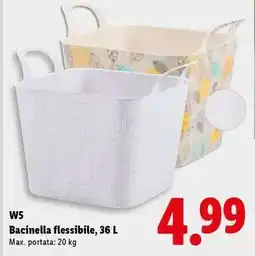 Lidl W5 Bacinella flessibile, 36 L offerta