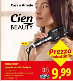 Lidl CIEN BEAUTY Spazzola elettrica lisciante offerta