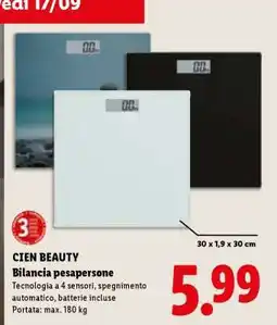 Lidl Cien Beauty Bilancia pesapersone offerta