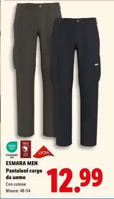 Lidl ESMARA MEN Pantaloni cargo da uomo offerta