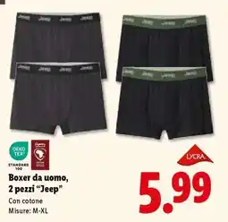 Lidl Boxer da uomo, 2 pezzi “Jeep” offerta