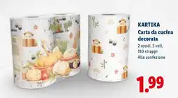 Lidl KARTIKA Carta da cucina decorata offerta