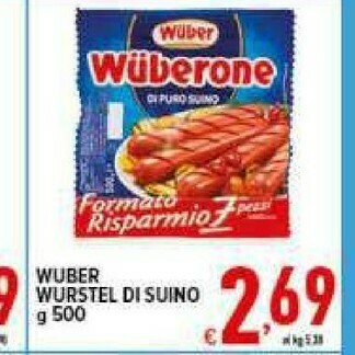 Iper Triscount Wurstel offerta