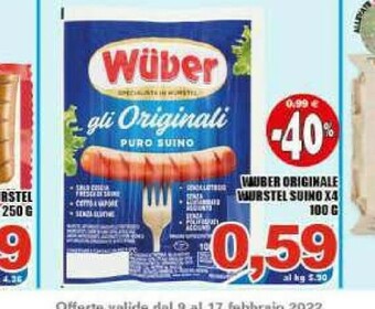 Sacoph Wurstel offerta