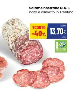 Coop Master Alleanza 3.0 Salame nostrano N.A.T. nato e allevato in Trentino offerta