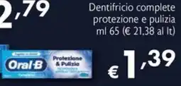 Maxi Supermercati Oral-B Dentifricio complete protezione e pulizia offerta