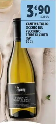 Deco Superfreddo Cantina Tollo Occhio Blu Pecorino Terre di Chieti IGP offerta