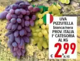 Iper Triscount Uva Pizzutella bianca/nera offerta