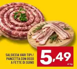 Il Centesimo Salsiccia vari tipi/ pancetta con osso a fette di suino offerta