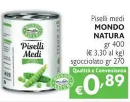 SuperW Piselli Medi Mondo Natura offerta