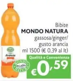 SuperW Bibite mondo natura gassosa/ginger/gusto arancia offerta