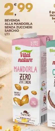 Eurospar Bevenda alla mandorla senza zuccheri sarchio offerta