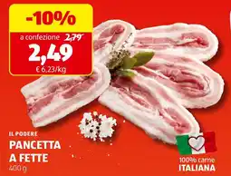ALDI Il podere pancetta a fette offerta