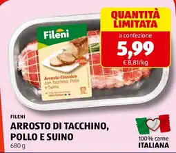 ALDI Fileni Arrosto di tacchino, pollo e suino offerta