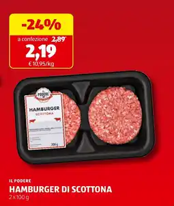 ALDI Il podere hamburger di scottona offerta