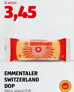 ALDI Emmentaler Switzerland DOP offerta