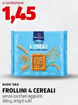 ALDI Buon'ora Frollini 4 Cereali offerta