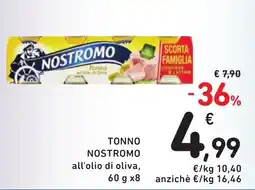 Spazio Conad Tonno Nostromo all'olio di oliva offerta