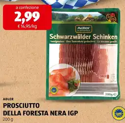 ALDI Adler Prosciutto della Foresta Nera IGP offerta