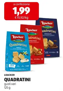 ALDI Loacker Quadratini offerta
