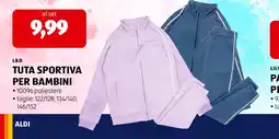 ALDI Tuta sportiva per bambini L&D offerta