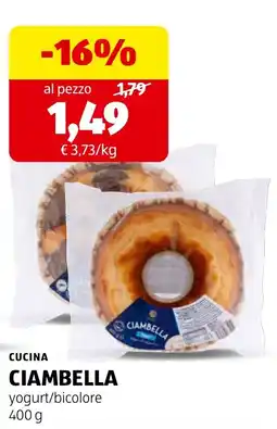 ALDI Ciambella yogurt/bicolore offerta