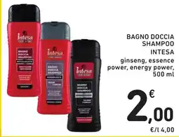Spazio Conad Bagno doccia shampoo Intesa ginseng, essence power, energy power offerta