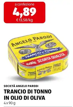 ALDI Trancio di tonno in olio di oliva Angelo Parodi offerta