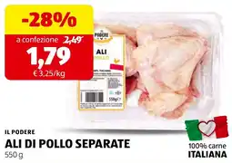 ALDI Il Podere ali di pollo separate offerta