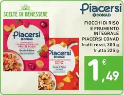 Spazio Conad FIOCCHI DI RISO E FRUMENTO INTEGRALE PIACERSI CONAD offerta