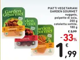 Spazio Conad Piatti vegetariani Garden Gourmet offerta